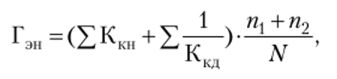где Ккн — кларки концентраций элементов накопления; Ккд — кларки концентраций элементов дефицита; п{ и п2 — количество элементов накопления (Кк> 1,5) и дефицита (Кк<0 ,75), участвующих в расчете; N - общее количество проанализированных элементов.