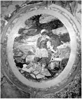 Меншиковский дворец. Фрагмент плафона Орехового кабинета с изображением Марса.