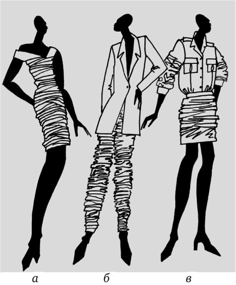 Модели одежды «сборка» в коллекциях 2001 г.