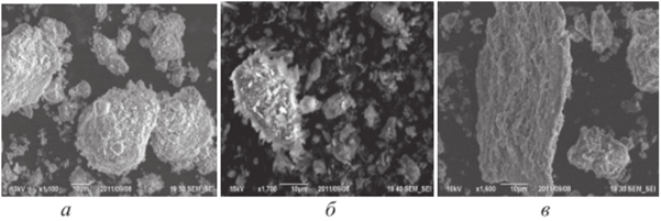 Вид частиц глинистых минералов иод микроскопом.