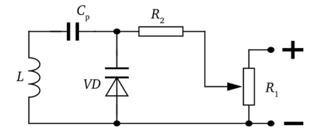 Схема включения варикапа в колебательный контур в качестве конденсатора переменной емкости.