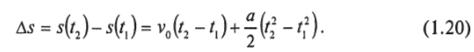 Внимание!Формула (1.20) определяет разность координат, а не пройденный путь! Эти величины совпадут, если s(t) — монотонная функция времени (скорость не меняет знака, нет возвратного движения).
