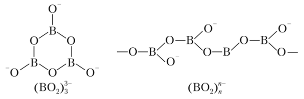 Структура полиметаборатного аниона (В0).