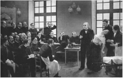 Андре Бруйе. Лекция доктора Шарко в Салпетриере. 1887.