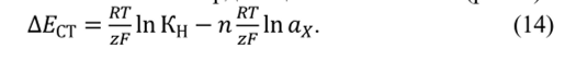 Графическое определение параметров уравнения (14).