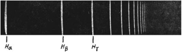 G. Серия Бальмера спектра испускания атомарного водорода.