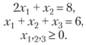 Решение. Матрица условий содержит только один единичный вектор, добавим еще один искусственный вектор (искусственную неотрицательную переменную в первое ограничение):