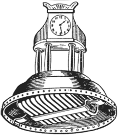Самозаводящиеся часы в цоколе часов скрыта трубка.