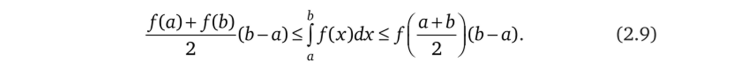 Если же функция / непрерывна и выпукла вниз на отрезке [а,Ь], то справедливо неравенство.