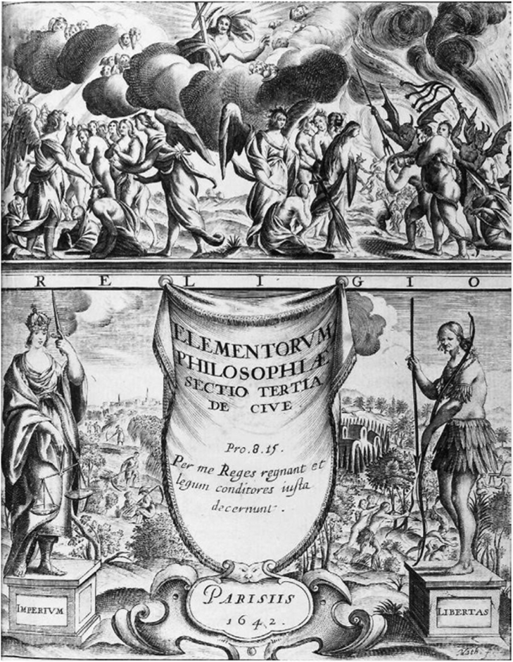 Обложка трактата Т. Гоббса «О гражданстве» («De Cive»). 1642.