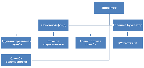 Организационная структура орагнизации ООО «Фармакор».