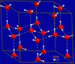 Кристаллическая структура льда Ih.