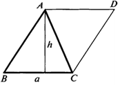 К выводу формулы площади треугольника.