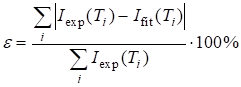 Расчет кинетических параметров ТЛ анионодефектного — Al2O3.