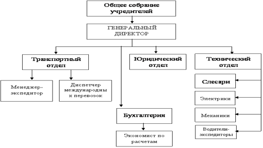 Организационная структура ООО «Курьер Сервис Экспресс».