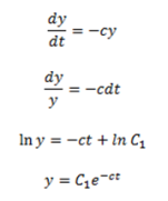Модель «цена-спрос» для системы двух линейных дифференциальных уравнений.