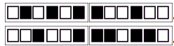Примеры схем-карточек для заданий па перекодирование слуховой информации в зрительную модальность и наоборот, включающее чередование.