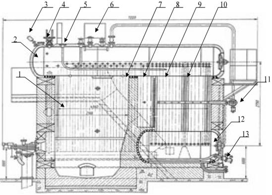 Описание конструкции. Автоматизация парового котла ДКВР 20-13.