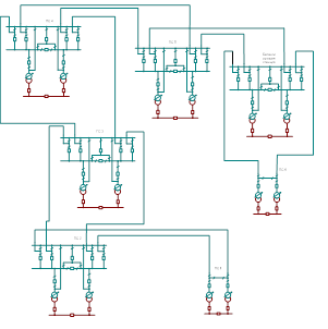 Схема сети энергосистеме варианта №6.