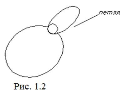 Петли - ребра графа, у которых обе концевые вершины совпадают, то есть uij=(xi,xj), i=j (рис. 1.2).
