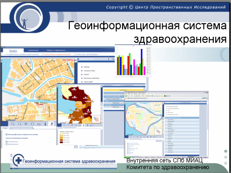 Веб-интерфейс первой ГИС здравоохранения в СПб МИАЦ ( 2007 год).