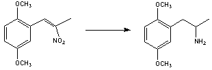 Рисунок 3. Схема получения амфетаминов с использованием нитроэтана.