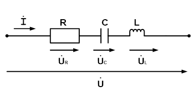 Рис. 1. Схема последовательного соединения элементов электрической цепи.