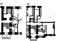 Фрагмент планов первого этажа с размещением помещений для консьержа.