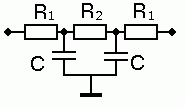 R-C цепочка первого усилителя для последовательного КУ.