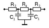 R-C цепочка второго усилителя для последовательного КУ.