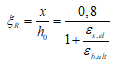 о = x/h0 - относительная высота сжатой зоны бетона; должно выполняться условие: о ? оR, где оR - граничная относительная высота сжатой зоны.