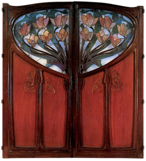 Рисунок - Экран для камина и двухстворчатая дверь, Эжен Валлен, Жак Грюбе.