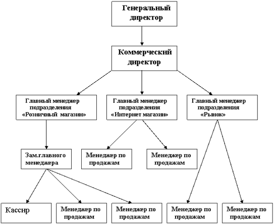 Функциональная организационная структура управления ООО «Сантехдом».