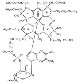Структура цианокобаламина.