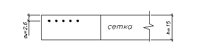 Схема армирования плиты (сеч. 1-1).