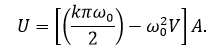 показывает зависимость между U и V, рассчитанные для щ_0=1.