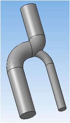 Модель разделителя потока созданная в КОМПАС 3D.