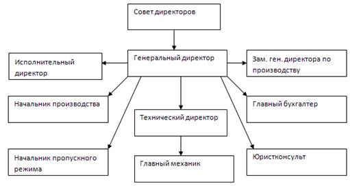 Организационная структура управления предприятием.