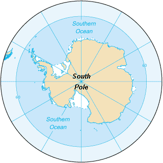 Южный полюс (по South Pole, 2012).
