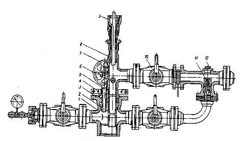Схема устьевого оборудования ОУ-140-146/168-65Б.