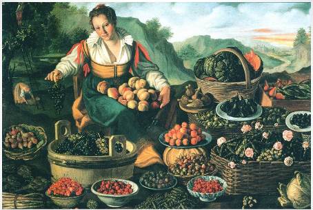 Караваджо. Продавщица фруктов, 1580, Италия.