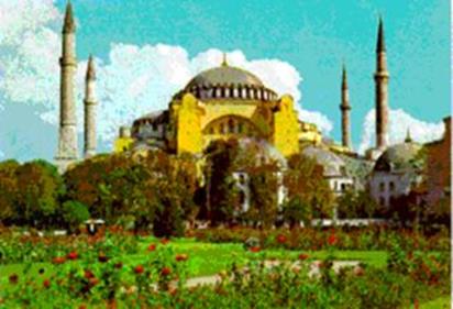 Величайший из архитектурных памятников Византии — Софийский Собор.
