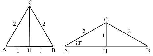 Полуправильный и тупоугольный треугольники.