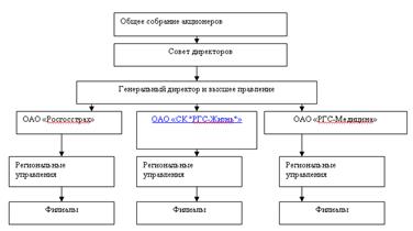 Организационная структура группы компании «РГС».
