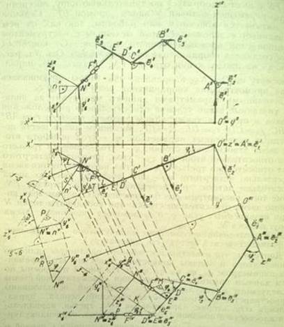 Ортогональные проекции кинематической схемы.