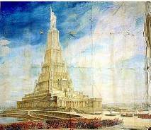 Высотные здания Москвы. 1935;1950. Вавилонская башня коммунизма.