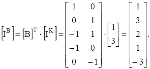 Матричная форма записи метода контурных токов.