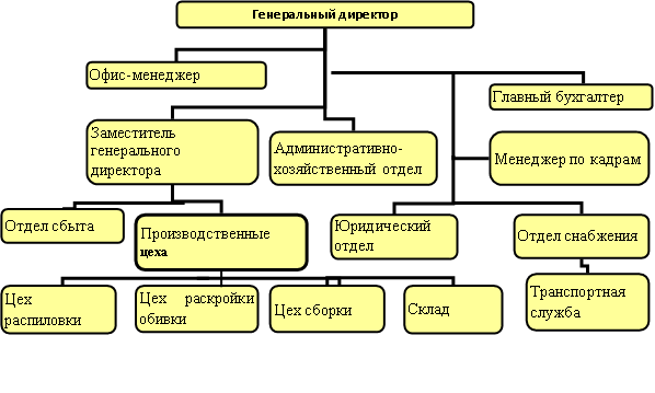 Организационная структура управления фабрики.