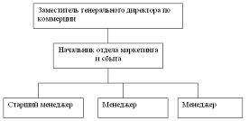 Организационная структура отдела маркетинга и сбыта ОАО «Хлебозавод».