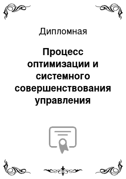 Дипломная: Процесс оптимизации и системного совершенствования управления социальной поддержки населения в Дзержинском районе г. Ярославля